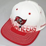 Tampa Bay Buccaneers Reebok White 2010 Sideline Player Pro Shape Flat Brim Flex Hat