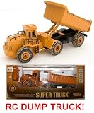 RC Remote Control Construction Dump Truck Battery Operated Bed Lights Toy
