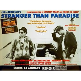 STRANGER THAN PARADISE 1984 Jim Jarmusch UK QUAD POSTER