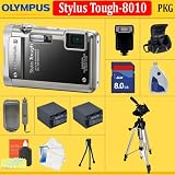 Cheap Olympus Stylus Tough-8010 Digital Camera(Includes manufacturer's supplied accessories)(Black) + HUGE ACCESSORIES PACKAGE INCLUDING + 8GB SDHC MEMORY CARD + 2x EXTENDED LIFE BATTERIES + SOFT CARRYING CASE + TRIPOD & MUCH MORE !!
