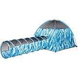 Tent and Tunnel Combo - Blue Camouflage