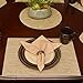 Sweet Pea Linens Tan Tonal Leaf Wipe Clean Rectangle Placemats - Set of Two