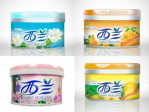 Saint Sealand Solid Gel Air Freshener 2.47 oz- assorted Scents (Lily,Jasmine,Lemon,Osmanthus)(Set of 4)