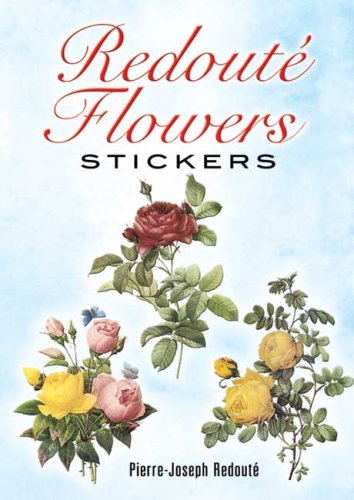 Redoute Flowers: 36 Stickers, 9 Different Designs