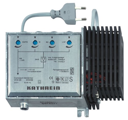 KATHREIN  VCB 28  Antennenverstärker 28dB, 4 Eingänge, regelbar
