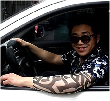 Tattoo Arm Sleeves Tribal Cross Fashion UV Cut Arm Sleeves Free Size