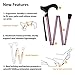Ez2care Classy Adjustable Folding Cane with Carrying Case, Champagne Pink
