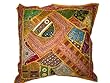 Sunglow Vintage Sari Patchwork Beaded Floor Pillows Cushion Cover 24 Sunglow Vintage Sari Patchwork Beaded Floor Pillows Cushion Cover 24