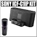 Sony ICF-C1IP Black AM/FM Stereo Alarm Clock Radio Ipod Dock With Portable Ipod Speaker Sony ICF-C1IP Black AM/FM Stereo Alarm Clock Radio Ipod Dock With Portable Ipod Speaker