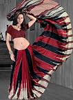 Strollay Red Art Silk Women - Sarees