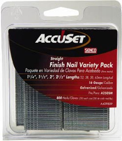 Tools: AccuSet A409809 Variety Pack 16 Gauge Straight Finish Nails