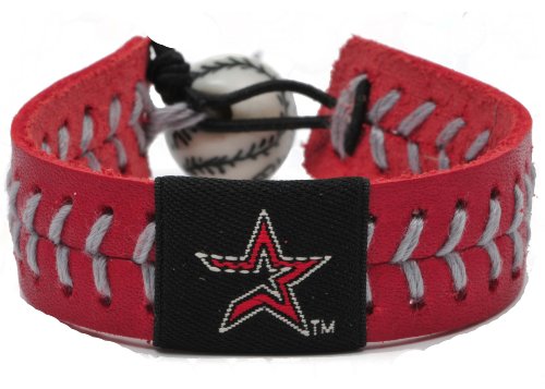 MLB Houston Astros Team Color Baseball Bracelet