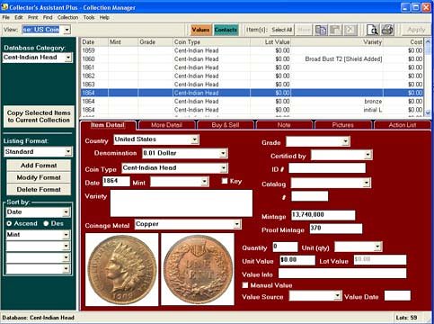 Coin Collector's Assistant Software - Version 6
