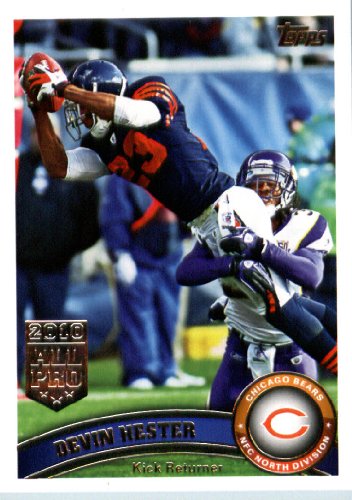 2011 Topps Football Card # 36 Devin Hester - Chicago Bears - NFL Trading Card in a Protective Case!