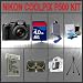 Nikon Coolpix P500 Digital Camera (Black) + Huge Accessories Package Including 4GB SDHC Memory Card + EN-EL5 Extra Replacement Li-ion Battery Pack + Hi-Speed SD Card Reader + Carrying Case + Table Top Tripod + Lens Cleaning Kit + LCD Screen Protectors Kit