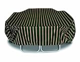 Two Dogs Designs 96-Inch Square Table and Chairs Cover, Green Stripes