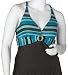Christina Women's Plus Gold Shore Halter Tankini Top with Transformable Straps, Turquoise, &Acirc;&iquest;2X