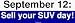September 12: Sell your SUV day! Large Bumper Sticker
