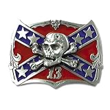 Confederate Skull Flag Belt Buckle