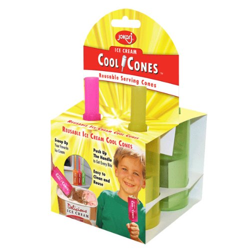 Cool Cones Reusable Ice Cream Serving Cones - 4 Pack by Jokari