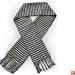 Classic Premium Houndstooth Check Scarf - White & Black