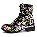 Womens Four Season Lace up Floral Mid Knee Boot (Adults)