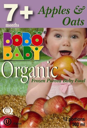 Bobobaby 7+ Months Apples And Oats, 12 Servings, 10.15-Ounce Boxes (Pack of 12) by Bobobaby