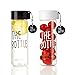 TheJD The Bottle Transparent Bucket Pail Water Bottle BPA Free Non-Toxic 500-550ml - 18oz