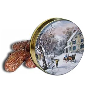 2 lb Bavarian Style Cinnamon Roasted Almonds Tin - Currier and Ives by Catoctin Kettle Korn