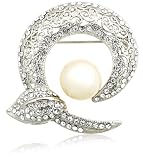 Pearl and Crystal Pin by Margot Townsend