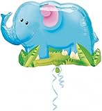 Elephant Jungle Animal 33" Balloon Mylar Birthday Party Zoo Safari Circus (BLUE, 1)