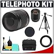 Phoenix 500mm Multi-Coated Mirror Lens with 2x Teleconverter (=1000) + Case + Tripod + Cleaning Kit for Nikon D40, D60, D3000, D3100, D5000, D5100, D7000, D300s, D3 & D3s Digital SLR Cameras