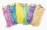 LUAU - 12 DELUXE kids FLOWERED color HULA skirts
