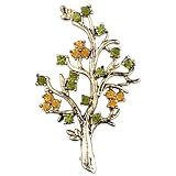 Pugster Orange Olive Crystal Tree Brooch Gifts