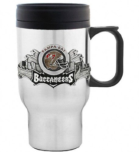 Tampa Bay Buccaneers Stainless Steel & Pewter Travel Mug