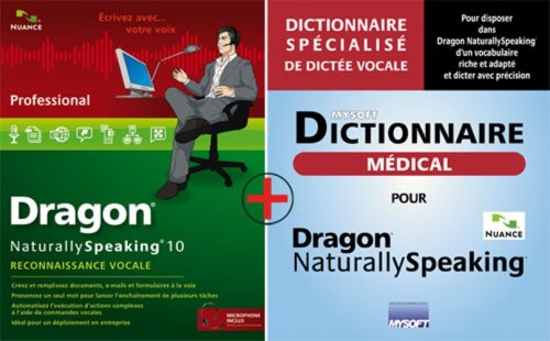 Dragon NaturallySpeaking professional v10 + dictionnaire medical