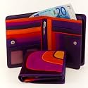 Mywalit Lava Collection Suede Large Wallet with Zip Purse Purple