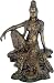 Buddhist Royal Ease Kuan-Yin Bronze Statue Sculpture