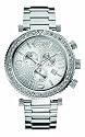 Marc Ecko E18568G1 Gents Chronograph with Date Silver Textured Dial with Silver Accents Polished Silver Case with Iced Bezel Silver Stainless steel bracelet