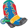 Mayflower Distributing Wild West Boot Jumbo Foil Balloon