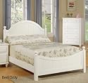 Twin Size Bed - Cottage Style White Finish