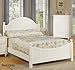 Twin Size Bed - Cottage Style White Finish