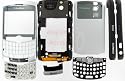 Silver AT&T GSM Original OEM Full Complete Housing for BlackBerry Curve 8300 8310 8320 Faceplate with Lens Trackball Keypads Joystick Navigate Ring