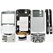 Silver AT&T GSM Original OEM Full Complete Housing for BlackBerry Curve 8300 8310 8320 Faceplate with Lens Trackball Keypads Joystick Navigate Ring