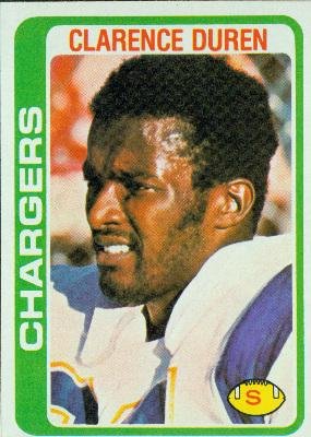 1978 Topps #306 Clarence Duren RC - San Diego Chargers (RC - Rookie Card)(Football Cards)