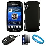 Black 2 Piece Crystal Hard Snap-On Protector Case for Sony Ericsson XPERIA  ....