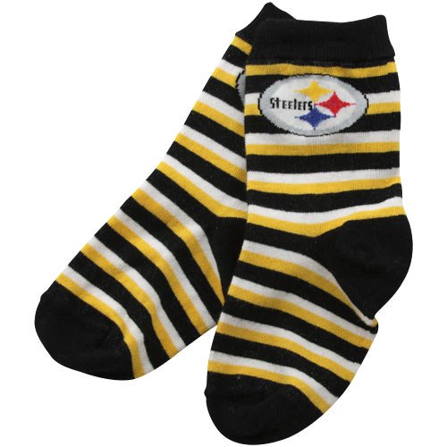 Pittsburgh Steelers Toddler Black NFL Stripe Socks