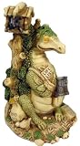 Bucket Life List Dragon Figurine with Binoculars, Squirrels, Dragonfly, Mice, Birds By E. Vincent - 4.25 X 2.5 Inches