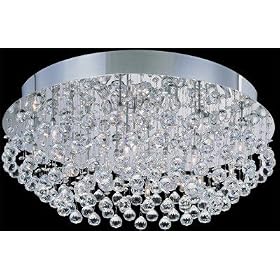 Lite Source Egypt Crystall Flush Mount Stainless Steel Jc G4 20wx18 Ls-5582 by Lite Source