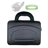 Black Nylon Amazon Kindle DX Hard Shell Carrying Case + White Rapid Kindle DX Car Charger + Vangoddy tm, Live*Laugh*Love wrist band!!! (Kindle DX Not Included)